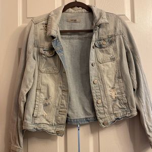 Refuge Lightwashed Distressed Denim Jacket